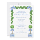 Watercolor Chinoiserie Blue Bow Topiary