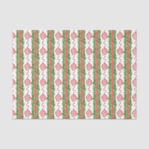 Watercolor Chinoiserie Bow Garland Christmas Tissue Paper
