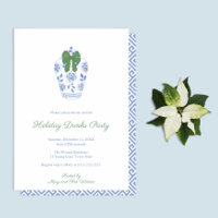 Watercolor Chinoiserie Chic Smart Christmas Party