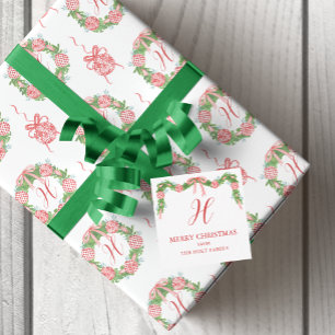 Watercolor Chinoiserie Garland Christmas Enclosure Card