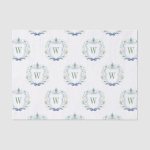 Watercolor Chinoiserie Ginger Jars Crest Tissue Paper