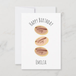 Watercolor Chocolate Cookies Birthday Card