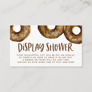 Watercolor Chocolate Doughnuts Display Shower Enclosure Card