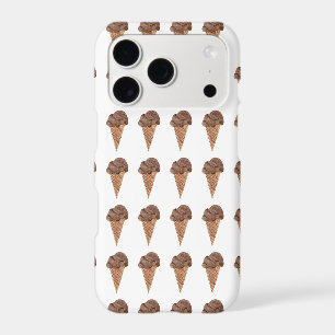 Watercolor Chocolate Ice Cream Pattern