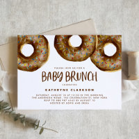 Watercolor Chocolate Sprinkle Doughnuts Baby Brunc
