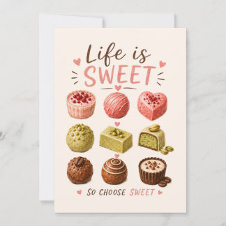 Watercolor Chocolates – French Patisserie Cafe Invitation