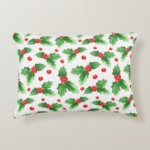 Watercolor Christmas And New Year Decorations Decorative Cushion