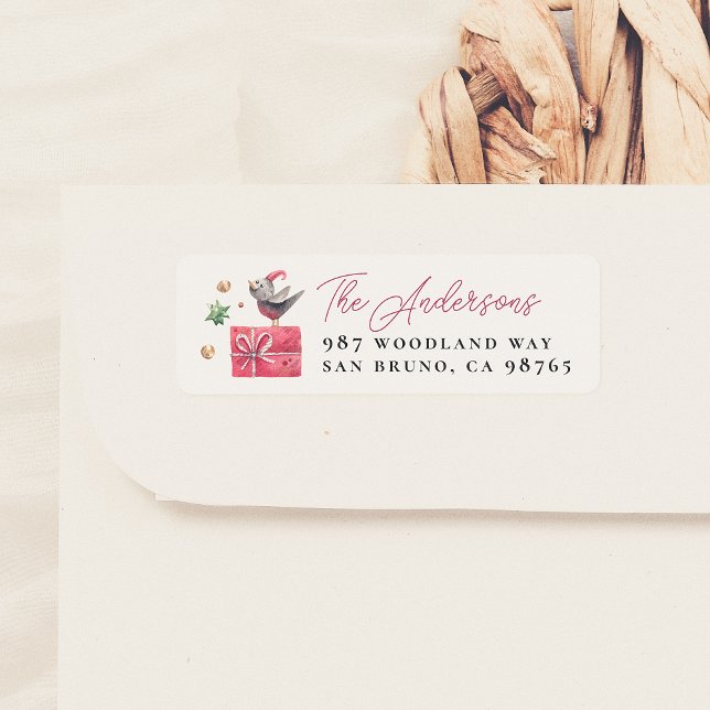 Watercolor Christmas Bird & Gift (Creator Uploaded)