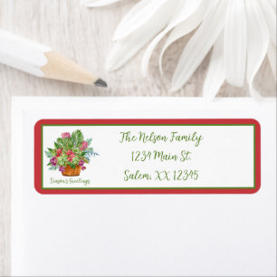 Watercolor Christmas botanical bouquet Holiday