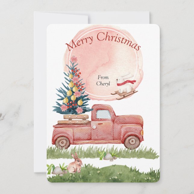 Watercolor Christmas Card (Front)