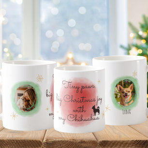 Watercolor Christmas Chihuahua – Custom Pet Gift Coffee Mug