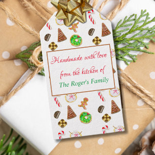 Watercolor Christmas Cookies Holiday Baking Gift Tags