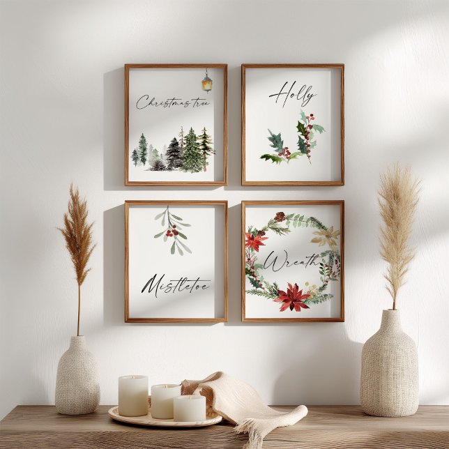 Watercolor Christmas element poster (Creator Uploaded)