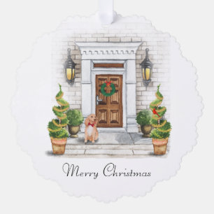 Watercolor Christmas Family Tree Decoration Card