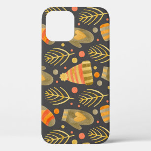 Watercolor Christmas: Festive Seamless Pattern. iPhone 12 Case