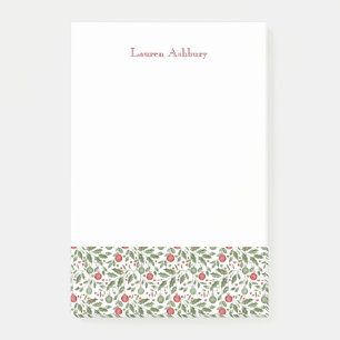 Watercolor Christmas Foliage Post-It Notes