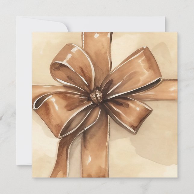 Watercolor Christmas Gift Certificate Card (Front)