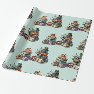 Watercolor Christmas Gifts  Wrapping Paper