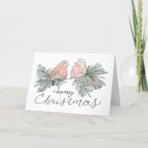 Watercolor Christmas Holiday Card