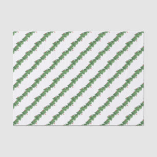 Watercolor Christmas Holly Garland Tissue Paper