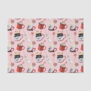 Watercolor Christmas Hot Cocoa Chocolate Tissue Paper