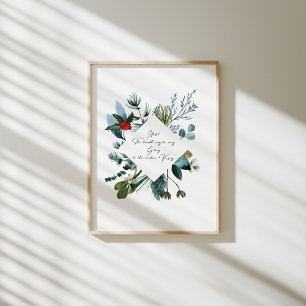 Watercolor Christmas hymn poster