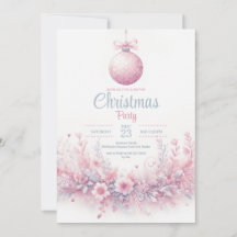 watercolor Christmas invitation card