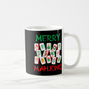 Watercolor Christmas Mahjong Tiles Chinese Mah Jon Coffee Mug