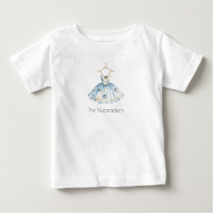 Watercolor Christmas Nutcracker Ballerina Dress Baby T-Shirt