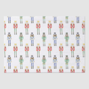 Watercolor Christmas Nutcrackers Tissue Paper