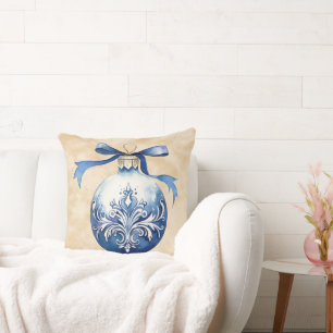 Watercolor Christmas Ornament Cushion