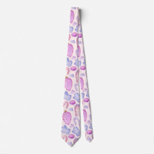 Watercolor Christmas Ornaments, Candy Cane Tie