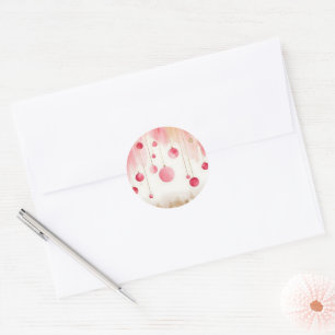 Watercolor Christmas Ornaments Sticker Set