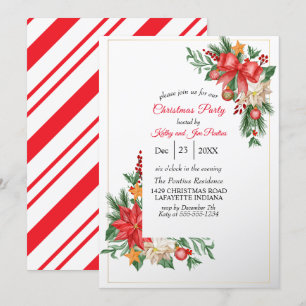 Watercolor Christmas Party Invitation