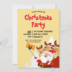 Watercolor Christmas Party Invitation