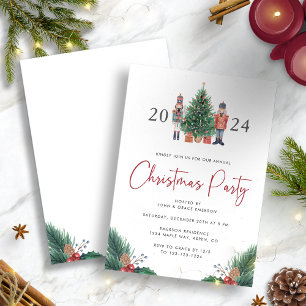 Watercolor Christmas Party Invitation
