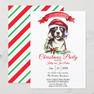 Watercolor Christmas Party Invitation