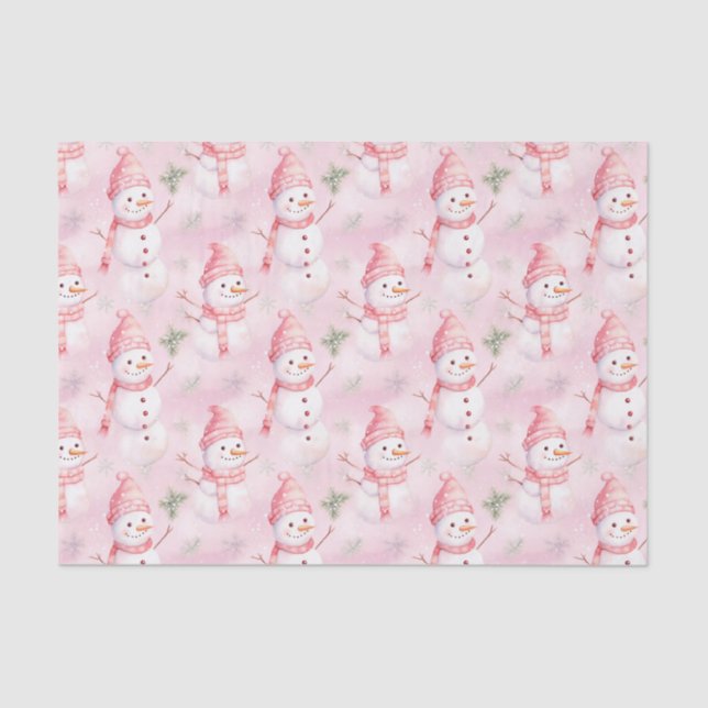 Watercolor Christmas Pattern Tissue Paper (Front)