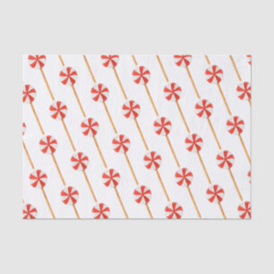 Watercolor Christmas Peppermint Cake Pops Tissue Paper