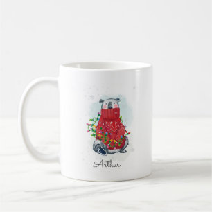 Watercolor Christmas Polar Bear in Sweater Coffee Mug