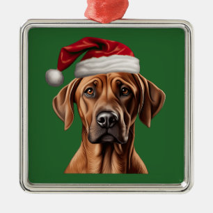 Watercolor Christmas  Rhodesian Ridgeback Ornament