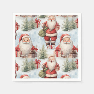 Watercolor Christmas Santa Claus 3 - Paper Napkin