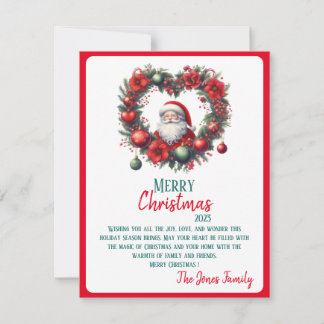 Watercolor Christmas Santa Claus - Holiday Card