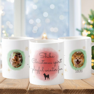 Watercolor Christmas Shiba Inu – Japanese Holiday Coffee Mug