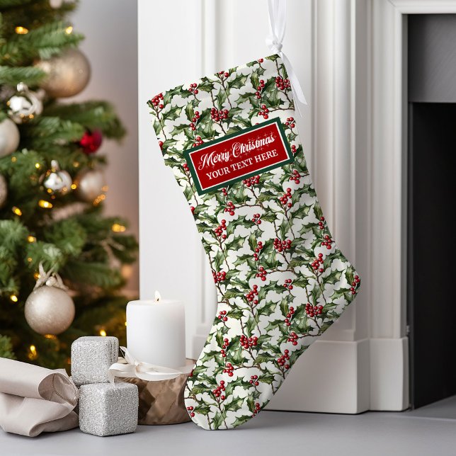 Watercolor Christmas Stocking Custom Name Gift (Watercolor Christmas Stocking Custom Name Gift)