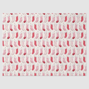Watercolor Christmas Stockings Vintage Tissue Paper