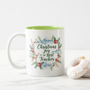 Watercolor Christmas Teacher Mug – Winter