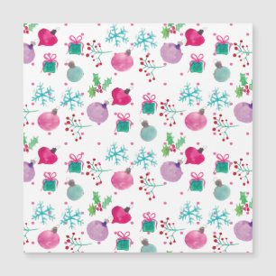 Watercolor Christmas Themed Hand Painted Pattern