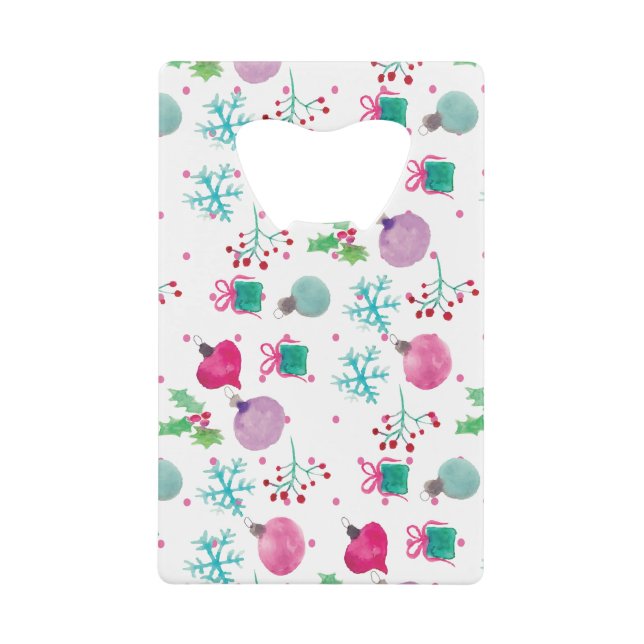 Watercolor Christmas Themed Hand Painted Pattern (Front)