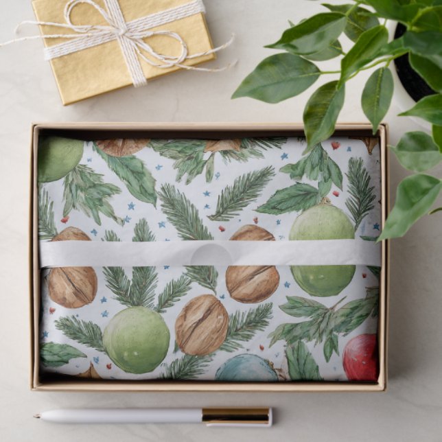 Watercolor Christmas Tissue Paper (Gift)